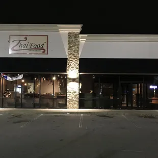 the front of the restaurant