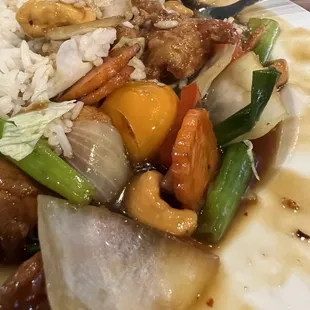 Cashew Chicken, great at level 3 spice, would go to 4 next visit.