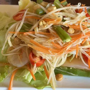 Thai style papaya salad with Shrimp