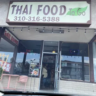 Front of restaurant.
