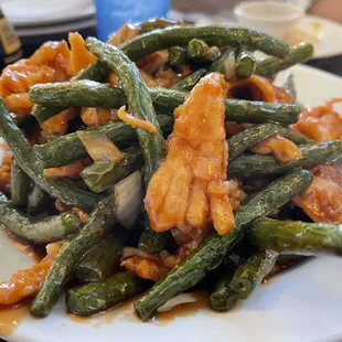 Chicken with green beans