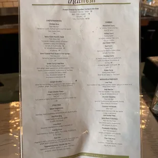 Chefs favorites menu