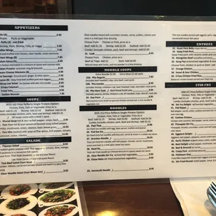 Menu March 2019