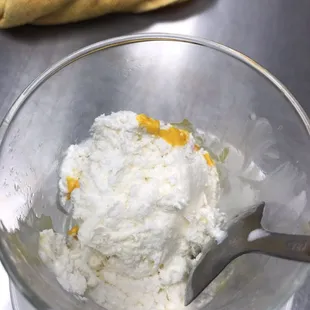 Homemade ice cream (I ate half of it because I was so excited to try it)