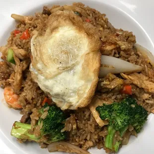 House Special Fried Rice with hard over egg! Delicious!