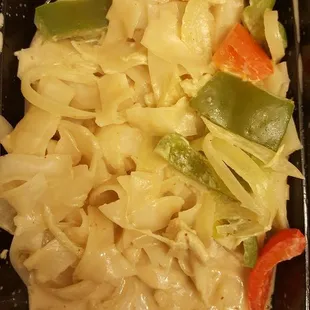 My husband ordered one of the noodle dishes. Honestly tasted worse than frozen food from the grocery store! No flavor/chicken. We like spicy