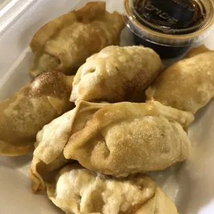 Fried chicken dumplings