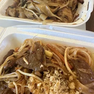 Pad Thai + Drunken Noods