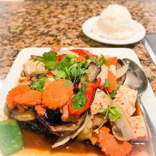 Spicy Eggplant and Basil