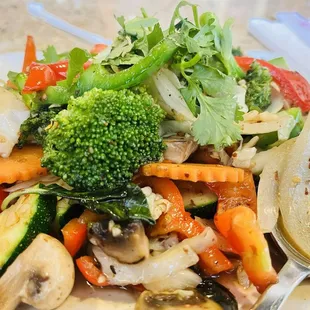 Spicy basil veggies - gluten and soy free