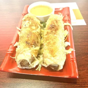 a plate of food on a table