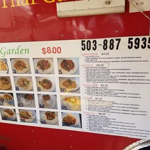 sushi and sashimi, menu