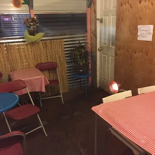 Indoor heated waiting/dining room!