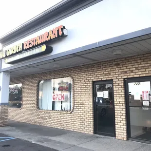 the front of the restaurant