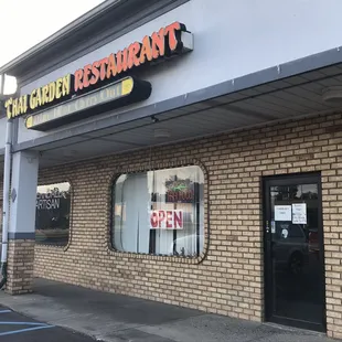 the front of the restaurant