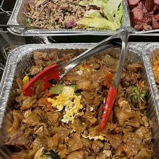 Chicken Larb Salad &amp; Beef Pad See-Eaw Party Trays