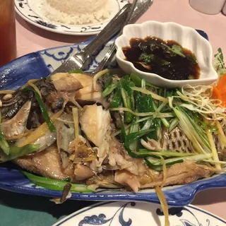 Steam Fish with Spicy Ginger Sauce