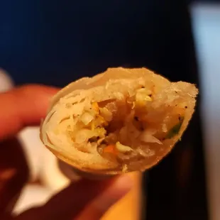 Interior of Thai style egg roll ($4). Fine, but salty.