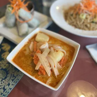 Massaman curry with shrimp