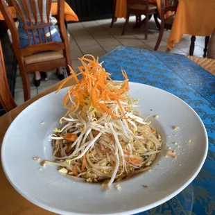 a plate of food on a table