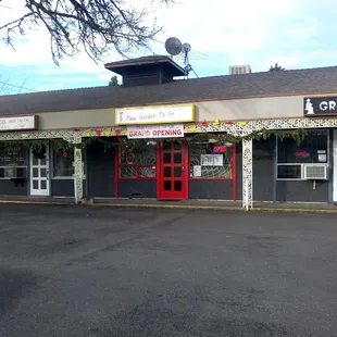 Out front. Nice little place.