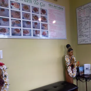 The menu and specials.