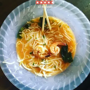 Thai noodle soup  $9 with  shrimp Great deal