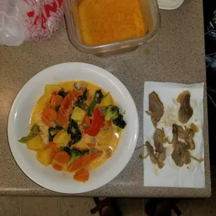 Very stingy on there duck at this place don't order duck curry