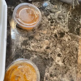 The dipping sauces