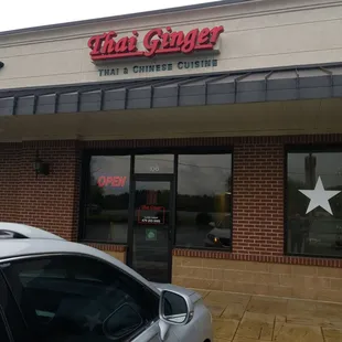 the front of the restaurant