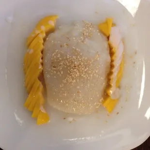 Here is their amazing mango sticky rice! You have to try this!