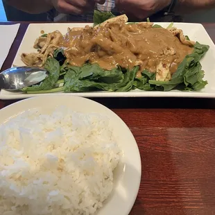 Swimming Rama with chicken, rice