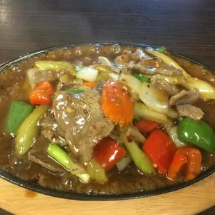 Sizzling Beef in Hot Plate