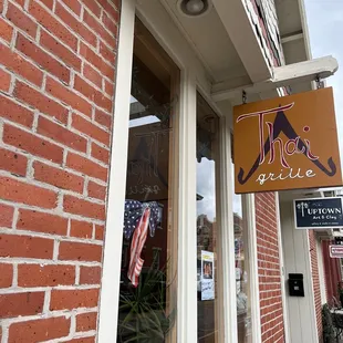 the front of the restaurant