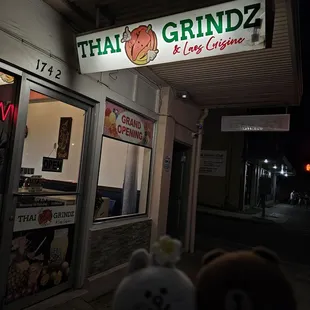 The sign you'll see on the left side, as you're driving down King Street