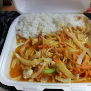 Chicken curry! With bamboo shoots, carrots, and onions