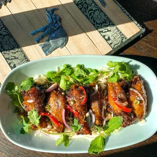 Tamarind glazed chicken wing