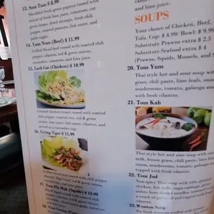 Thai Gusto- Menu