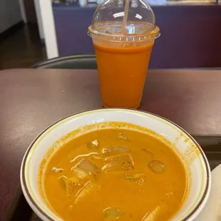 Curry and Thai tea