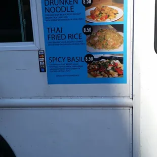 The menu
