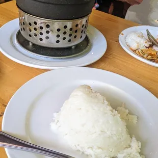Sizzling hot pot with shrimp