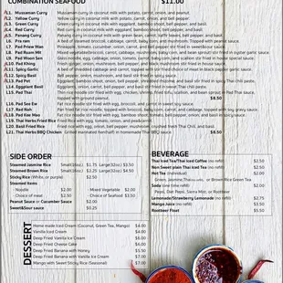 Lunch menu