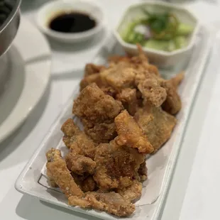 a plate of fried food