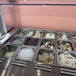 Noodle and mushrooms