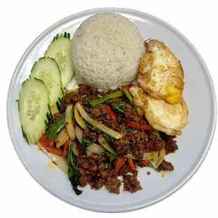 Thai Style Beef Pad Kra Pao