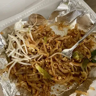 Chicken pad Thai (I already had made a dent in it)