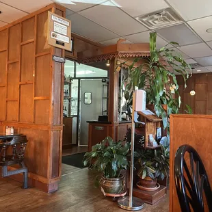 the entrance to the restaurant