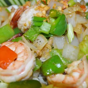 shrimp and vegetables