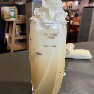 Thai Iced Coffee. I personally think the whipped cream is unnecessary, it messes up the flavor