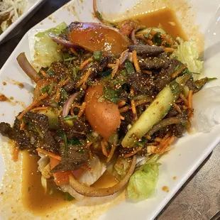 Mint Beef Salad - salty